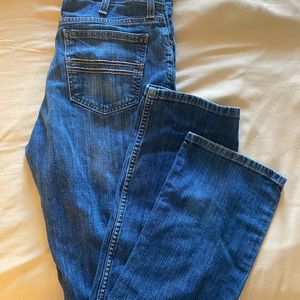 Cinch Silver Label Dark Wash Mid Rise Slim Straight Performance Jeans